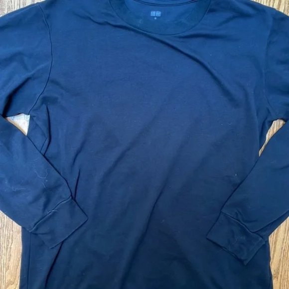 Uniqlo Black Long Sleeve Shirt - Size: M - Picture 2 of 4